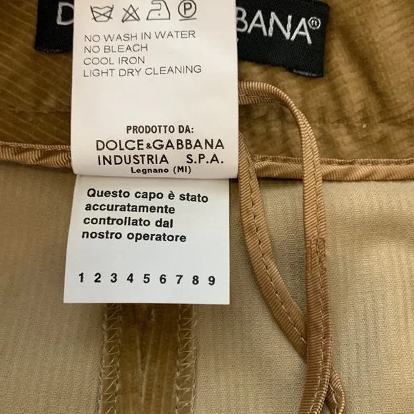 Dolce & Gabbana Butterfly Velvet Corduroy Cowboy Pants
